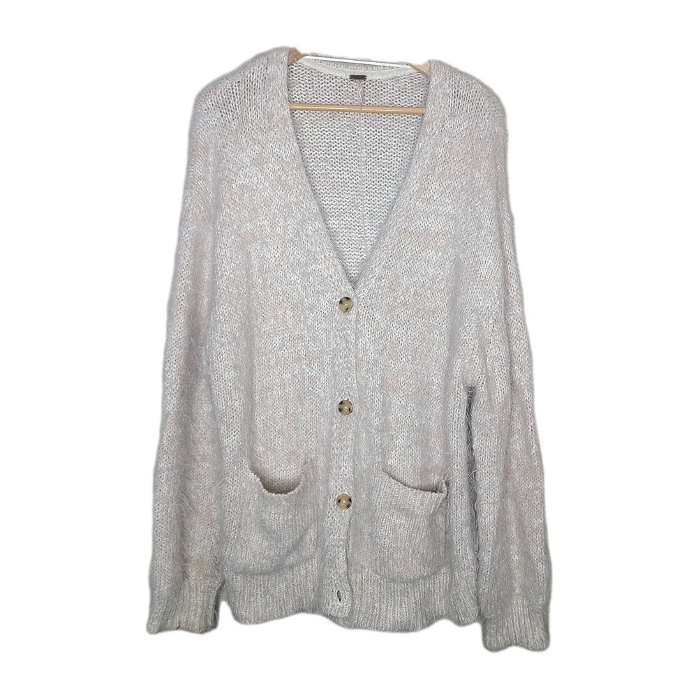 Free People Cardigan Women S‎ Nevermind Oversized Slouchy Cream Brulee Fuzzy